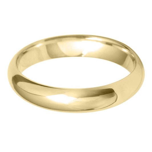 18ct Yellow Gold Classic D Court 4mm Wedding Band Media 1 of 1