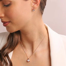 Load image into Gallery viewer, Bronzallure 18ct Rose Gold Plated Rub-Over CZ Necklace