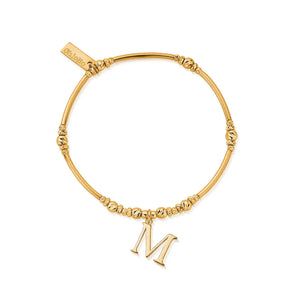 ChloBo 18ct Gold Plated Iconic Initial 'M' Bracelet