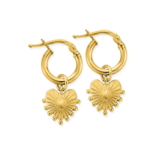 A image of the product ChloBo Yellow Plated Gold Sun Burst Stud Earrings