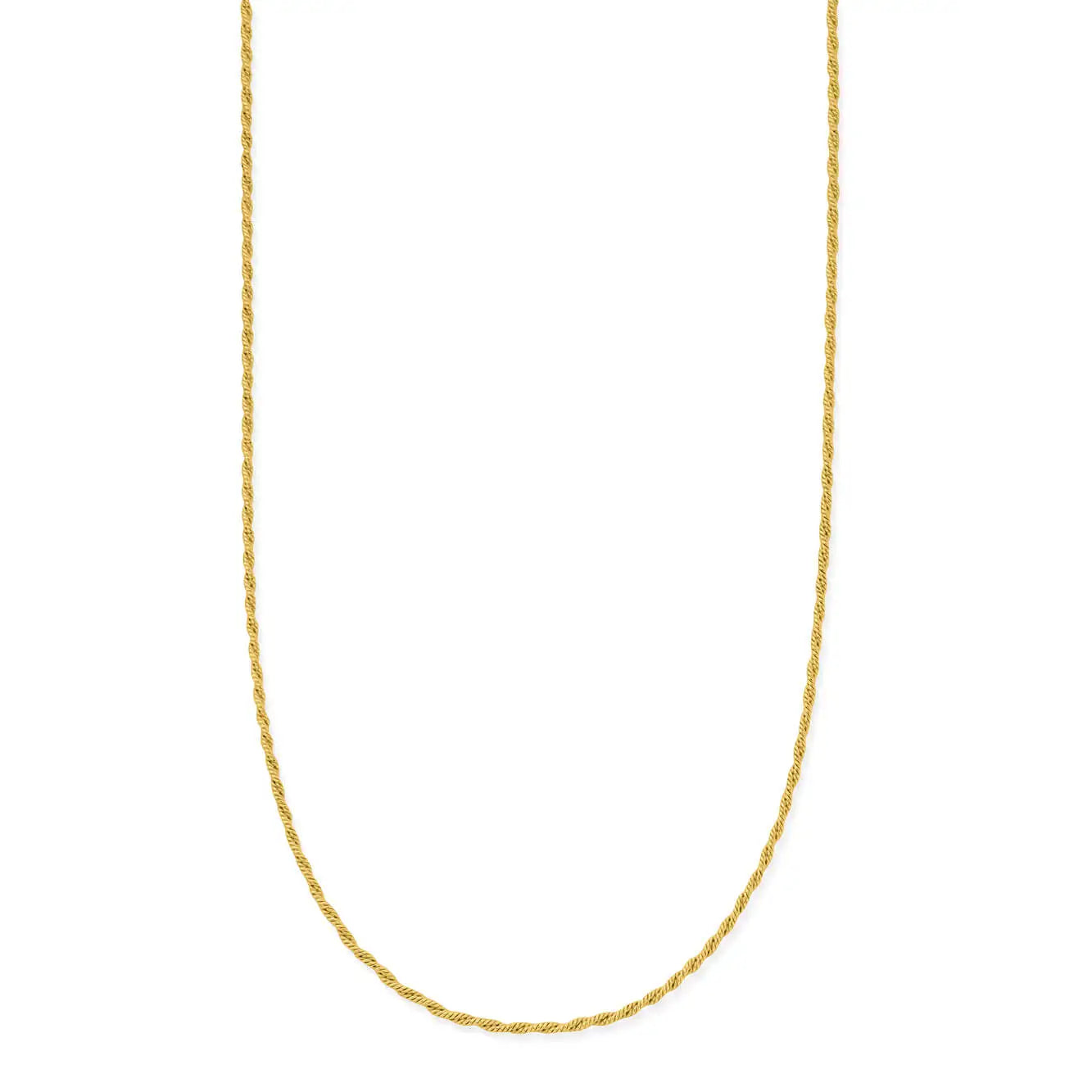 ChloBo 18ct Yellow Plated Gold Dainty Rope Necklace