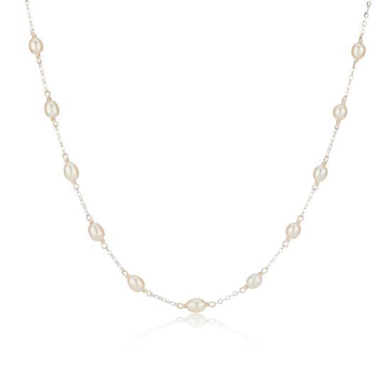 Sterling Silver Children's Pearl Bead Necklace