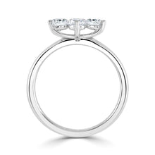 Load image into Gallery viewer, Platinum Four Stone Cluster Diamond Ring, 1.00ct