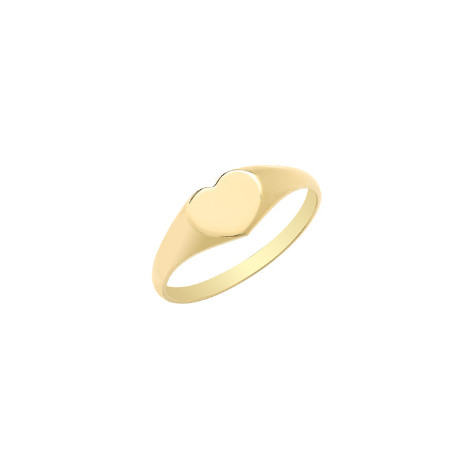 9ct Yellow Gold Children's Heart Signet Ring