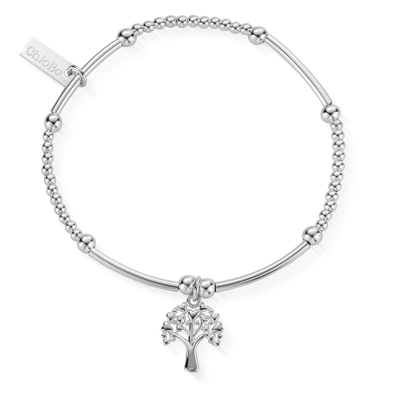A image of the product ChloBo Sterling Silver Positive Vibes Charm Bracelet
