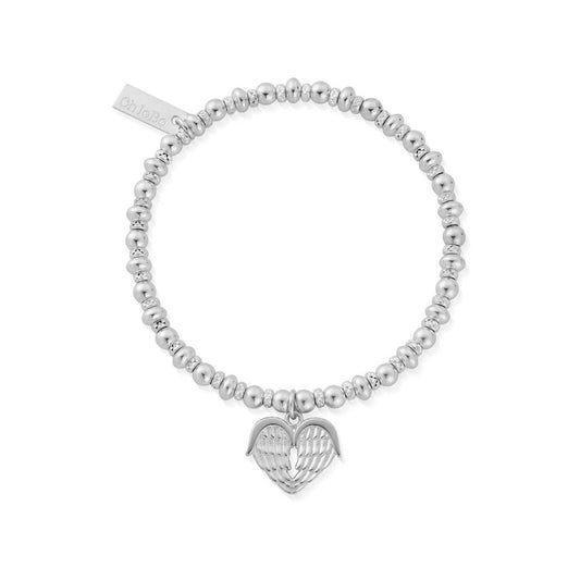 ChloBo Sterling Silver Mini Small Ball Heavenly Heart Bracelet