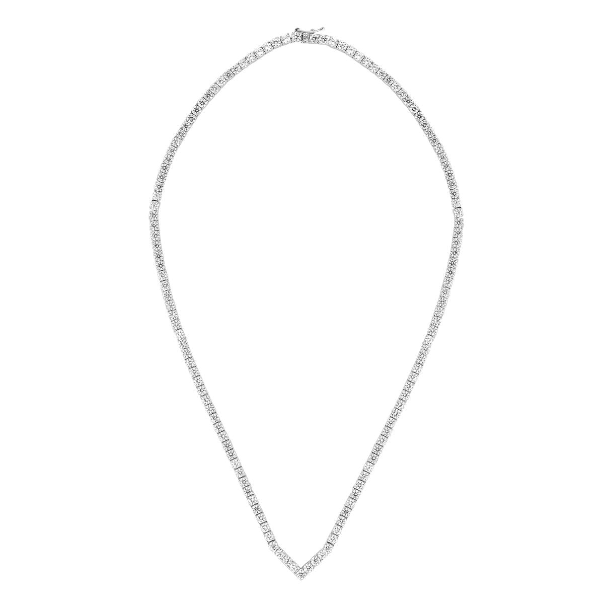Sterling Silver Tennis Collarette CZ Necklace Media 1 of 1