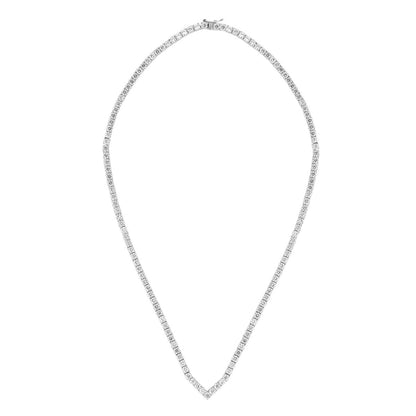 Sterling Silver Tennis Collarette CZ Necklace Media 1 of 1