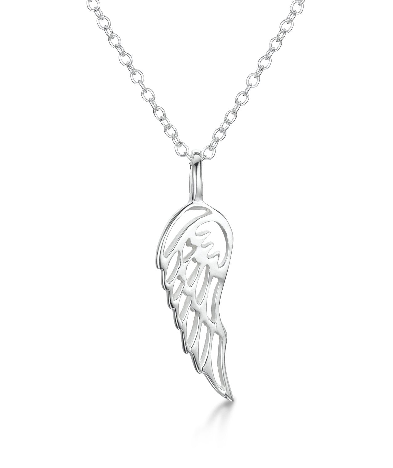 Sterling Silver Jo For Girls Filigree Angel Wing Necklace